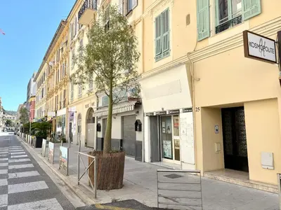 a tree on a city street next to buildings at Central Beautifull Delille Flat in Nice