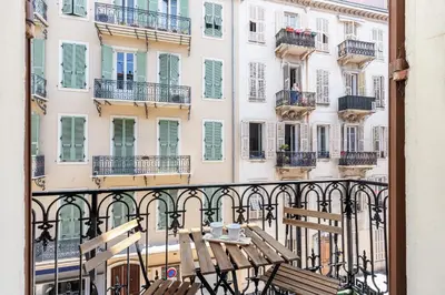 a view of a building from a window at Confort Downtown 2 Bdr in Nice