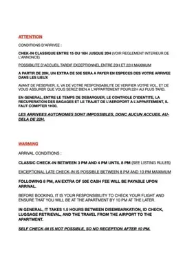 a screenshot of a document with the words mitigation and evacuation at AMAZING STUDIO - GRANDE TERRASSE - COEUR DE VILLE - WIFI - AC in Nice