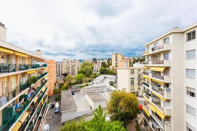 an aerial view of a city with buildings at LE FRANCE AP4350 By Riviera Holiday Homes in Nice