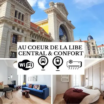 Coeur de La Libé - Ideal couple & FRIENDS - CENTRAL & COSY - TRAM & Supermarkets -AC -Bed XXL