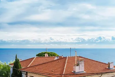 a view of the ocean from the roof of a building at Nice Renting - MAETERLINCK - Idyllic Luxury Retreat in Cap de Nice Sea View in Nice
