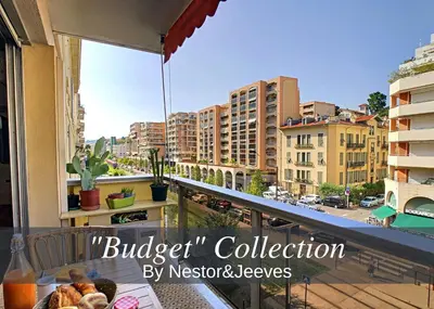 a balcony with a view of a city at Nestor&Jeeves - FLORIDA BEACH - Studio with balcony in Nice