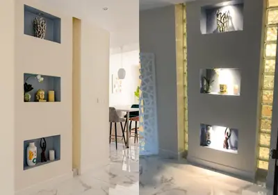 two pictures of a room with a dining room at 2Bed 2Bath Sea View Promenade Bright & Spacious! BRAVOSTAYSRIVERIA in Nice