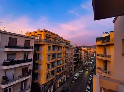 an overhead view of a city street with buildings at Studio cosy - Proche mer et gare in Nice