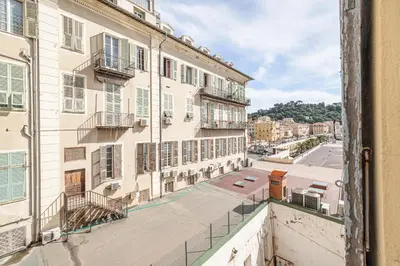 a view of a city street from a building at MY CASA - ETATS UNIS 893 - Studio on Seafront in Old Town in Nice