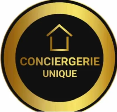 a yellow and black circle with the words conference unique at CENTRE VILLE-GRAND APPARTEMENT DE 50 M2 - COSY AVEC TERRASSE -Wifi in Nice