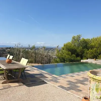 Villa moderne avec piscine vue mer à Nice Bellet