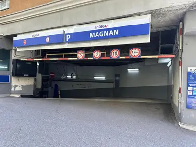 a parking garage with a sign that reads maserkin at Suite DES DOMES FSHH in Nice