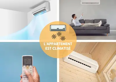 a person holding a remote control in a living room at Horizon bleu vue mer dernier étage clim in Saint-Laurent-du-Var