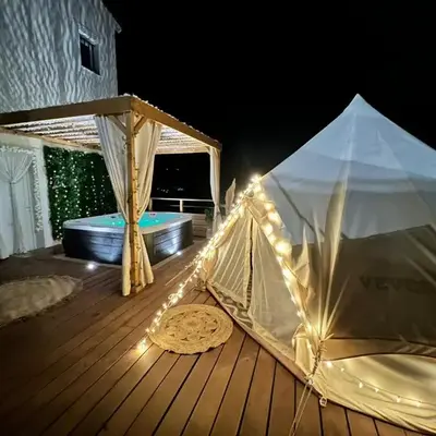LOVE ROOM Tente chauffée Lodge spa MFG chez C&C