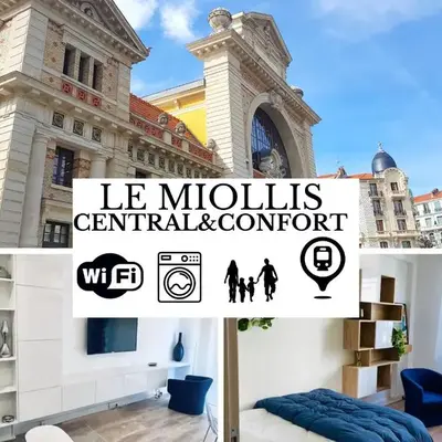 LE MIOLLIS - CENTRAL et CONFORT - WIFI- prés tansports en commun et commerces