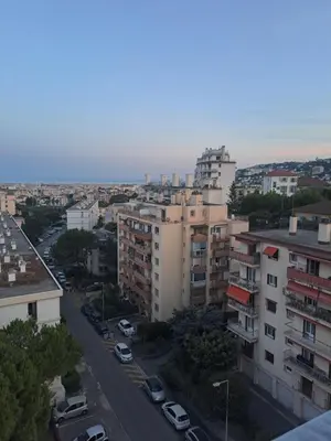 an aerial view of a city with buildings at La bella vista in Nice