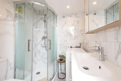 a bathroom with a shower and a sink at - - Superbe Studio avec Balcon - Nice Centre - - in Nice
