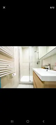 a bathroom with a shower and a sink and a shower at Joli appartement centre de Nice in Nice