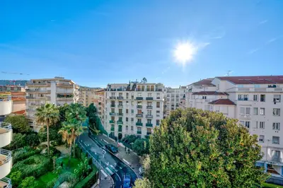 an overhead view of a city with buildings at Cosy 3P en plein cœur de Nice in Nice