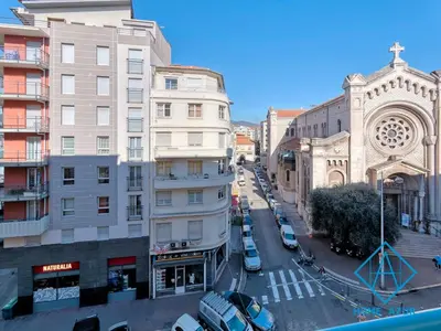 an aerial view of a city street with buildings at Golden Square in Nice