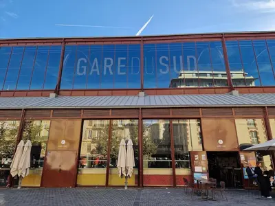 a store front with a sign on the side of it at Studio with Big terrace full center with air conditioning in Nice