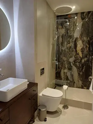 a bathroom with a sink and a toilet and a shower at Studio Centre-Ville Nice in Nice