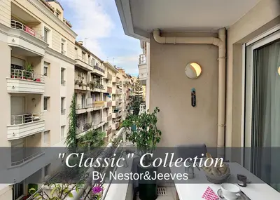 a view of a building from a balcony at Nestor&Jeeves - VILLA HARMONIE TERRASSE - Central - Free parking in Nice