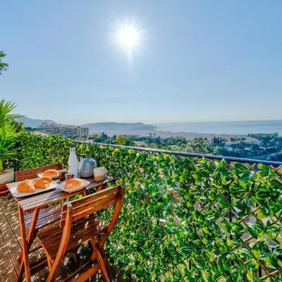 Panoramic sea view of the French Riviera