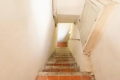 a stairway leading up to a room with a staircase at #5 Eagle Nest 5mins walk of the Sea AC Wifi Old town in Nice