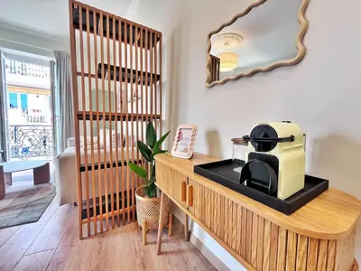 a toaster sitting on a counter in a room at Ref 119 - Slow Riviera T2 - Rue de France in Nice