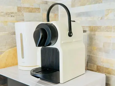 a black and white toaster sitting on a counter at Petit Bijou 1 Pers Centrale WiFI in Nice