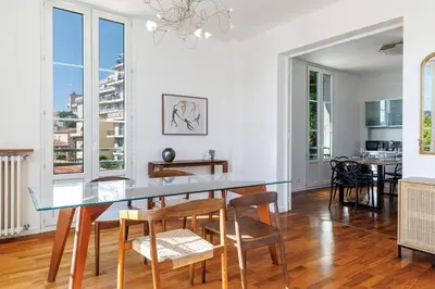 a view of a city with buildings and trees at Wide 1 Bdr Quiet Area Open View in Nice