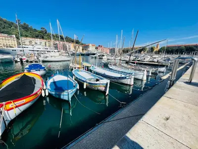 a bunch of boats are docked in a harbor at L'Embarcadère - Port de Nice in Nice