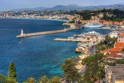 a view of the city of dubrovnik and its harbor at Vieux Nice Design & confort Mer à 2 min in Nice