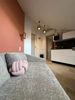 a pink toy on the couch in a living room at Le Notre Dame in Nice