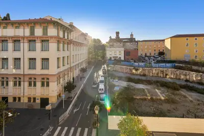 an aerial view of a city street with buildings at Le Garibaldi - City centre - Bright - AC in Nice