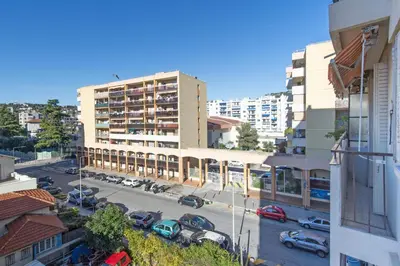 an aerial view of a city street with buildings at Nice Saint Roch - Bel appartement rénové - EV in Nice