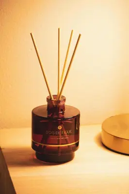 a container with bamboo sticks in it on a table at Superbe T3 tout confort à deux pas du tram et des plages in Nice
