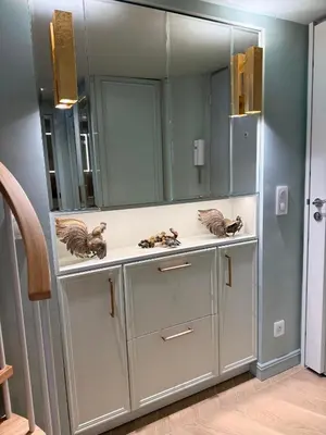 a bathroom with a sink and a mirror at Mediterranean Dream - Carré d'Or in Nice