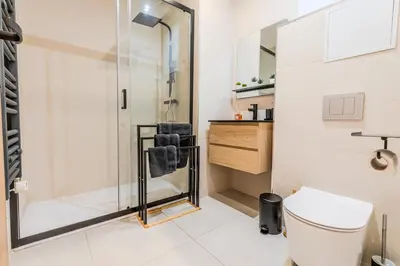 a bathroom with a shower and a toilet at Dolce Vita - Studio Centre Nice in Nice
