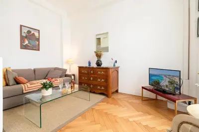 a living room with a couch and a table at Maison Bianchi - Durante - downtown in Nice