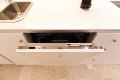 a microwave oven in a kitchen with a sink at CENTRE PROMENADE Golden Square Terrace 1 min Walk to the Beach AC in Nice