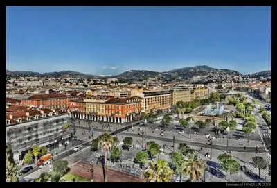 an aerial view of a city with buildings and a street at R.D.V. Duplex Nice Center in Nice