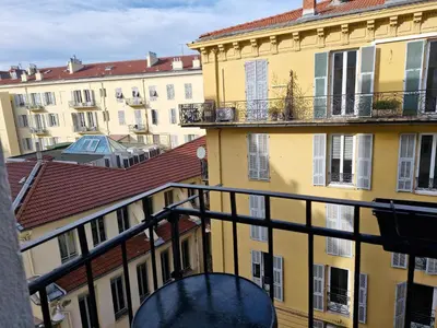 a view from the balcony of a building at Boutique Hôtel Neptune Nice in Nice