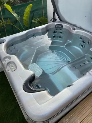 a bath tub with a drain in it at Hôtel La Villa Patricia - Charme et Tradition in Villefranche-sur-Mer