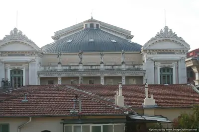 a large building with a red tile roof at Beach, Pure Centre, view over Opera de Nice in Nice