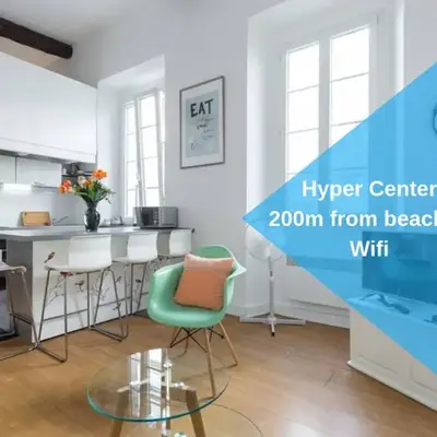 Nicelidays - Le Suede - Carré d'or - 2min from beaches