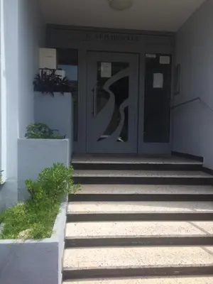 a front door of a building with stairs in front at SOPHIES HOMES APARTEMENT BEACH and PROMENADE DES ANGLAIS in Nice