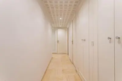 a hallway with white walls and a ceiling at Le Joffre Grimaldi Nice AP2089 in Nice