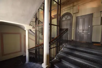 a staircase in a building with a door at Perla Duplex - No Better Location In Nice in Nice