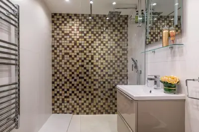 a bathroom with a sink and a shower at JEAN MÉDECIN - Modern Flat - Heart of center in Nice