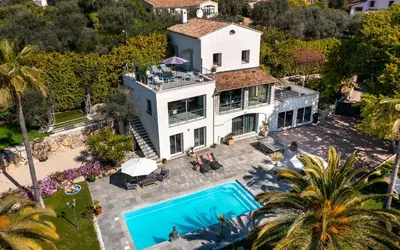 an aerial view of a house with a swimming pool at Diamond Villa 5 Star - NICE in Nice