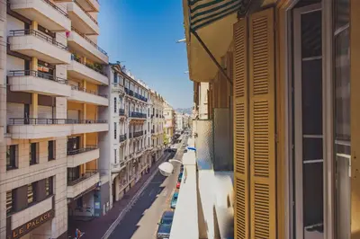 a view of a city street from a building at AzurAppart 3room Nice Promenade in Nice